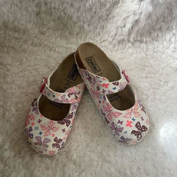 Bioline girls multi color butterflies prints clogs EUR Size 33 US youth 1.5 - Picture 1 of 9